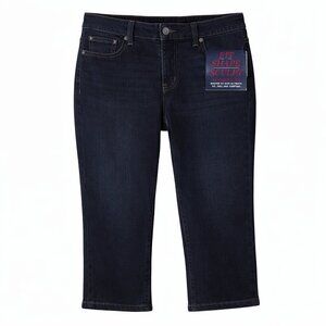 NWT CHAPS Fit Shape Sculpt Slimming Mid Rise Capri Jeans Size 4P